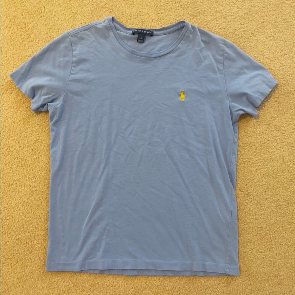 Ralph Lauren Light Blue Short Sleeve Crewneck T Shirt Size Large